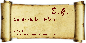 Darab Gyárfás névjegykártya