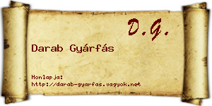 Darab Gyárfás névjegykártya